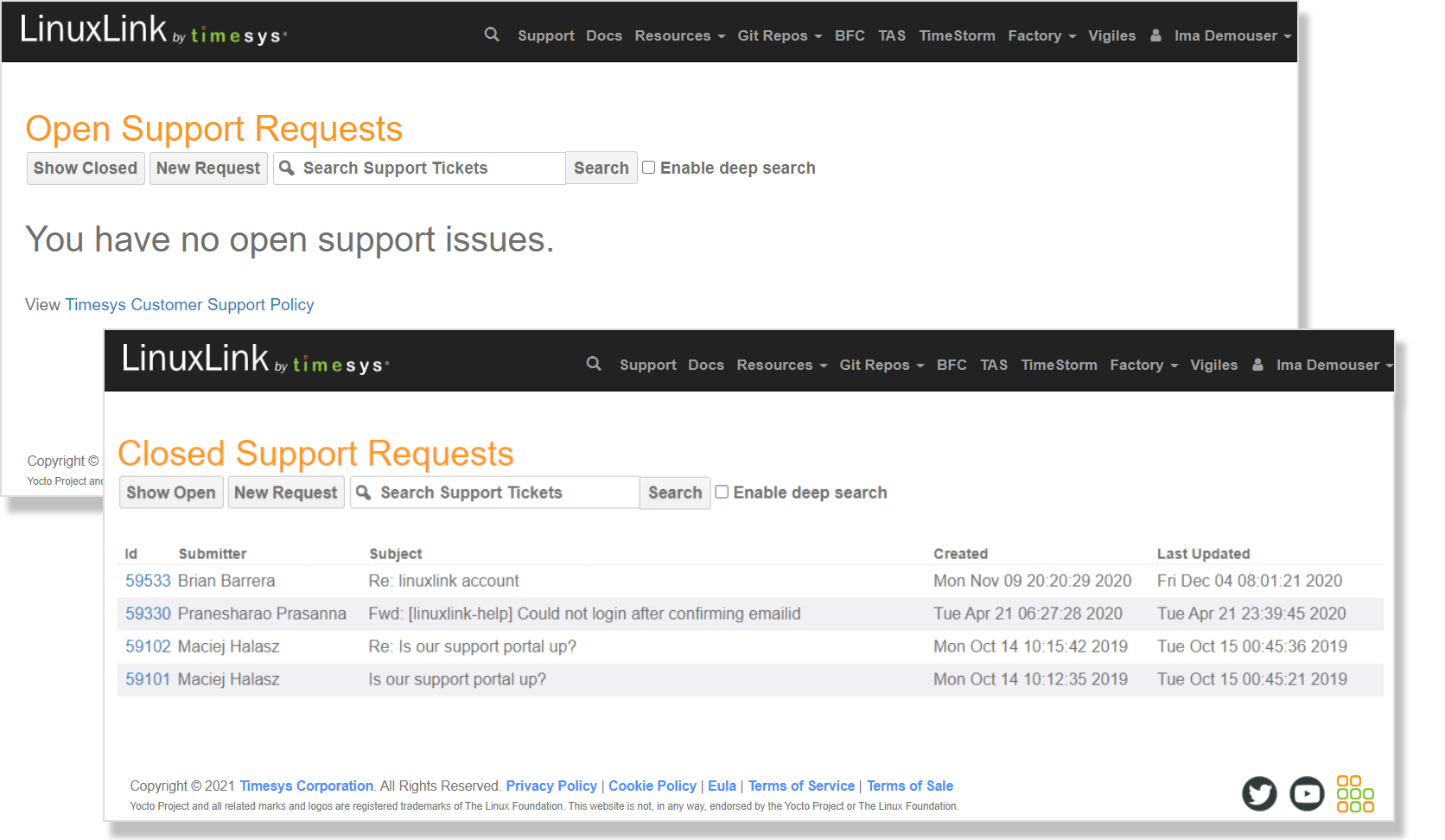 you can submit a Timesys Development Engineering Support ticket