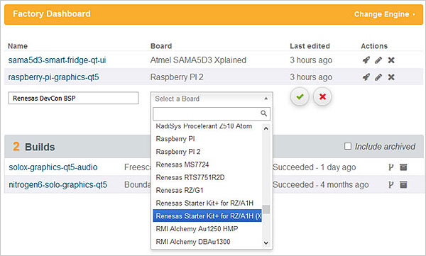 select a development board