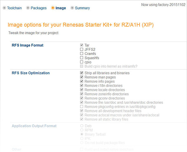 select image options